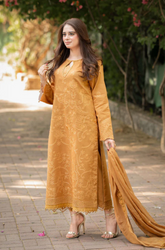 Mushq - 3PC Lawn Embroidered Suit - BFU0131
